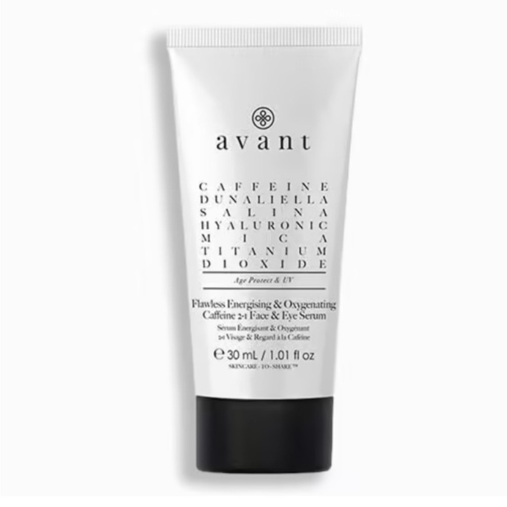 $76 Avant Flawless Energizing & Oxygenating Serum 2-1 Face and Eye NEW Sealed